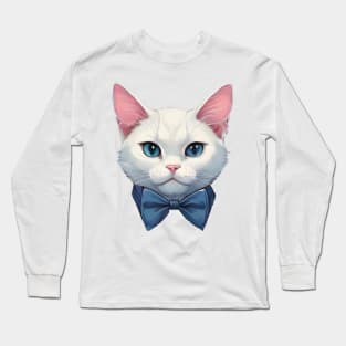 Fancy Cat with Bowtie no.10 Long Sleeve T-Shirt